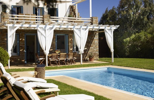 Andros Villa | Infinite Serenity: Villa Etheria – 4 Bed Luxury, Private pool, Gym