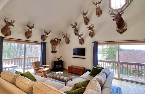 Wauksaukee House | Island Lake Estate: Secluded Waterfront Cabin on 17 acres. Pet Friendly!