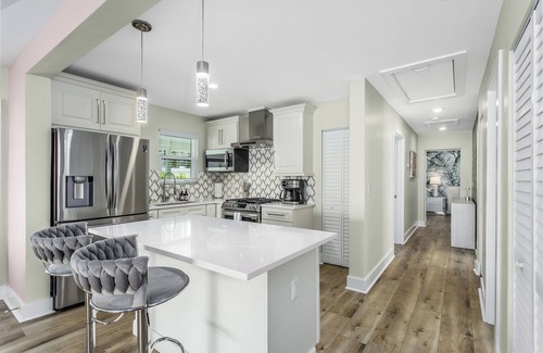 Sunset Beach House | Island Waterfront Retreat with Pool near Beach