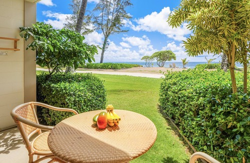 Wailua Apartment | Islander on the Beach 152 Direct Oceanfront Studio