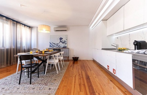 Sao Jose Apartment | JOIVY Bold & classy 2BR apt w/balcony in Baixa, moments from shopping streets