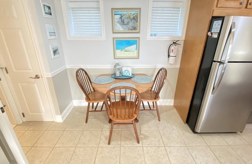 Cape May Condo | JUST ACROSS THE STREET FROM THE BEACH! PARK YOUR CAR & WALK! Granite countertops and stainless appliances. In ground pool at property.