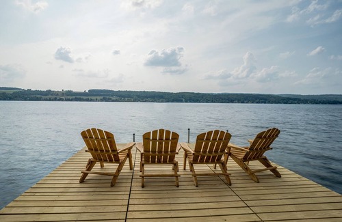 Town of Milo House | Keuka Sunset, newly built lake home on Keuka lake, with private beachfront