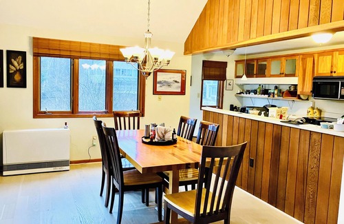 Waterville Valley Apartment | King Size Beds, Walk to Town, Mountain View Patio