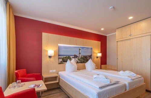Sudstadt House | Kleines Doppelzimmer - Das Hotel an der Stadthalle Rostock