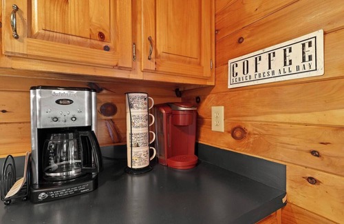 West Jefferson Cabin | 'Knotty By Nature' Cozy Cabin w/View and Hot Tub