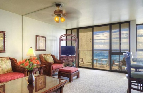Poipu Condo | Kuhio Shores 317. OCEAN FRONT! Cold A/C