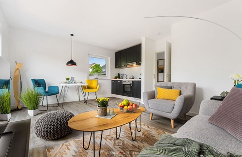Ulstrupfeld Apartment | Lütte Deern - terrace, garden furniture, parking space, shower, washing machine, TV