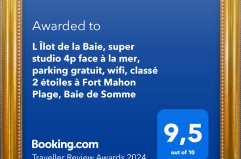 Fort-Mahon-Plage Apartment | L Îlot de la Baie, super studio 4p face à la mer, parking gratuit, wifi, classé 2 étoiles à Fort Mahon Plage, Baie de Somme