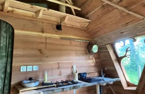 Priziac Cabin | L'ALCHIMISTE comfortable geodesic wooden chalet 38m2 - 4 pers 4 people