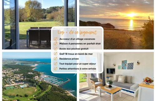 Bourgenay House | "LA MAISON DU BOCAGE" Maison 6 personnes, accès piscines gratuit, résidence privée au coeur d'un golf