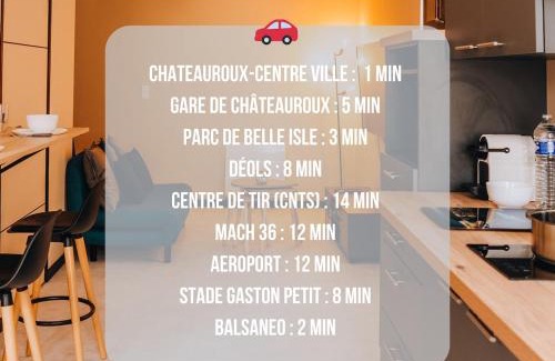 Chateauroux Apartment | La Maison MMM - Proche Centre & Commerces
