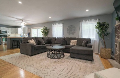 East Stroudsburg House | Lake Adjacent Home w/Hot Tub, Game Room, Boats, Fenced Yard