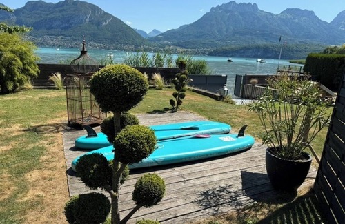 Cessenaz Apartment | Lake Annecy waterfront studio with paddles and bikes