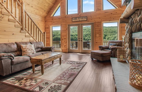 South Kortright House | Lake Eugene Luxury Log Estate Brand New Built in 2019! Lake Front Baseball!