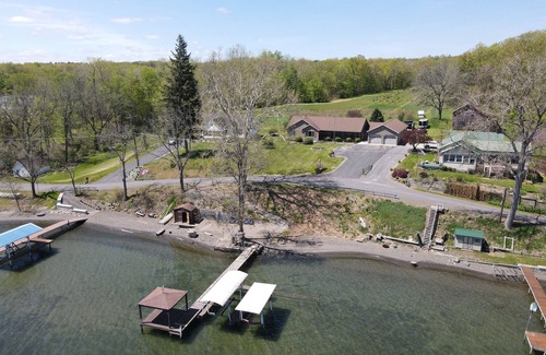Himrod House | Lake front 7-bedroom house with movie theatre, hot tub, and game room!