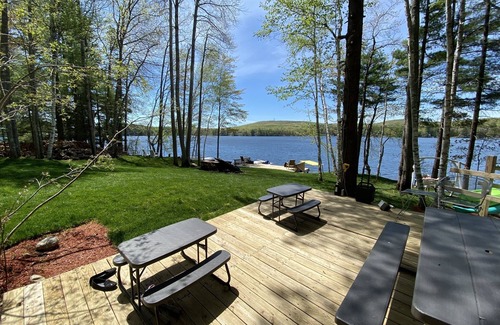 Waterboro House | LAKE HOME! HOT TUB, GYM, FREEgolf cart, 2 kitchens