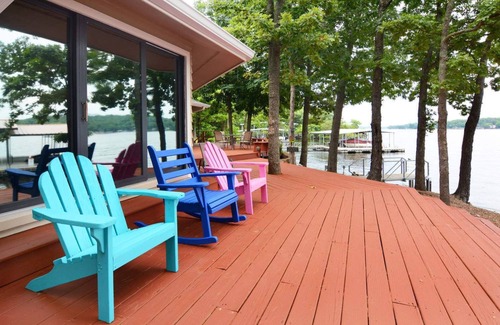 Sunrise Beach House | Lake House with Gorgeous Views and Huge Dock - 5 Stairs to the Dock!