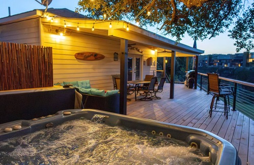 Waterford On Lake Travis House | Lake Travis Lakefront with Hot Tub, Private Boat Dock & Lakeside Parks