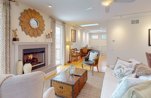 Miller Beach House | Lake-view home one block from the beach with deck, patio, & washer/dryer