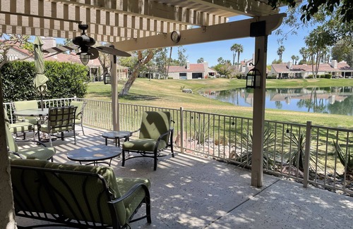Rancho Mirage Condo | Lakefront Beauty - listen to the birds chirp while drinking your morning coffee