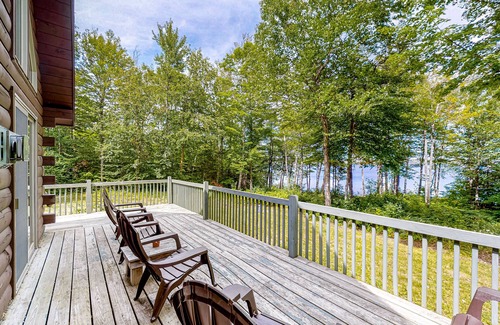 Greenville Cabin | Lakefront cabin on First Roach Pond with dock, lake view & firepit- dog-friendly