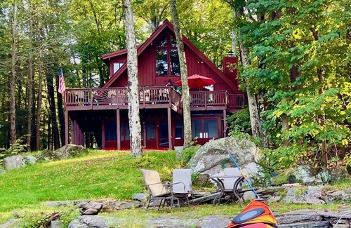 Hamlin Ski Chalet | Lakefront Cabin with Fantastic views & Private Dock, The Hideout!