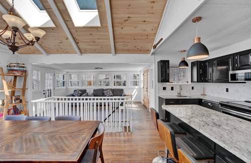 Gouldsboro House | Lakefront Chalet | Hot Tub, Sauna & Firepit | Private Dock