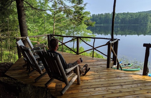 Pittsfield Cottage | Lakefront cottage on serene NH lake! Swim, kayak, fish, and enjoy nature.