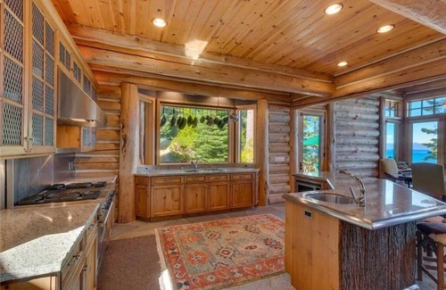 Tahoma House | Lakefront Custom Masterpiece with Private pier, Beach, Buoys, Spa! West Shore!