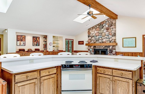 Manitowish Waters House | Lakefront, Dog-Friendly Home with Lake View, Dock, Central AC, & Wood Fireplace