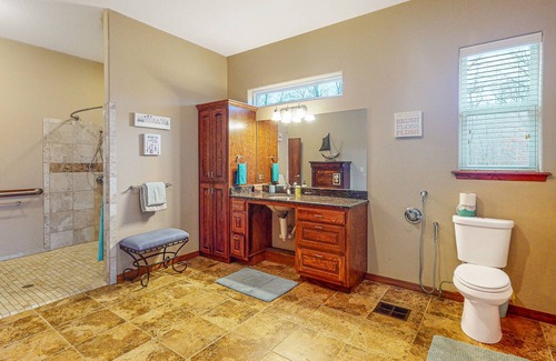 Rambo Riviera House | Lakefront home with hot tub, firepit, washer/dryer, kayaks, & hammocks