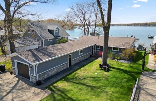 Sister Lakes House | Lakefront home with private dock and firepit - Sleeps 12 | Magician Lake Breeze