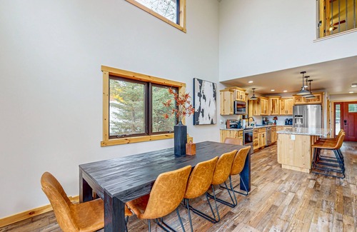 Eagle River House | Lakefront home with yard, private dock, deck, firepit, & washer/dryer