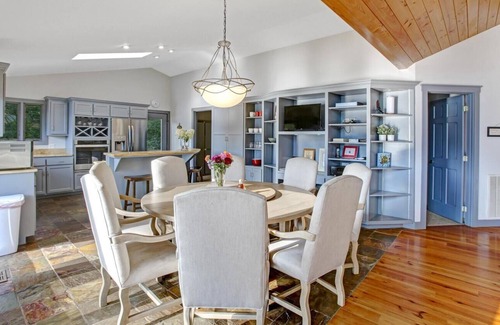Topton House | Lakefront lodge--stunning views, private dock, kayaks, fire pit, pet friendly