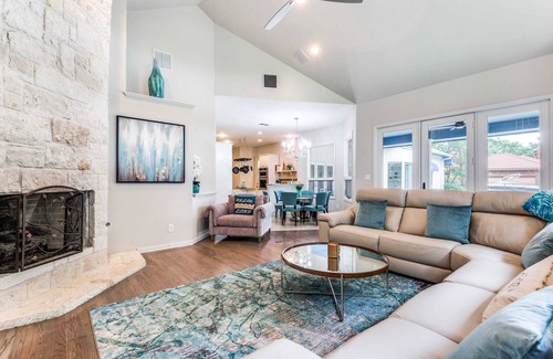 Lakewood Village House | Lakefront Oasis Home w/Pool & Sand Beach