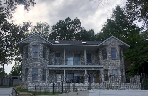 Goreville House | Lakefront property with dock