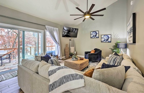 Rogers House | Lakefront Rogers Getaway w/Hot Tub & Deck!