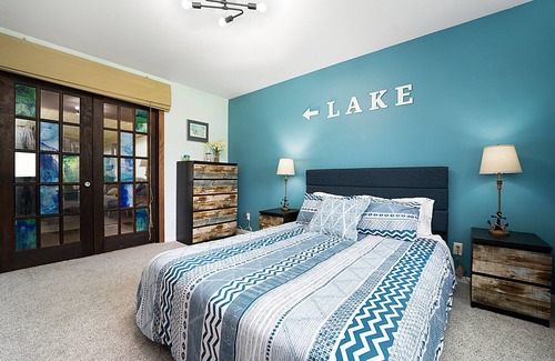 Black Wolf House | Lakefront w/ Private Dock, Kayak, Game Rm, Fire Pit & BBQ