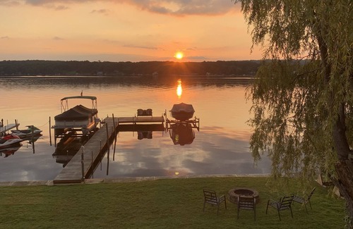 Stow House | Lakefront with Large Deck, just steps to the water
