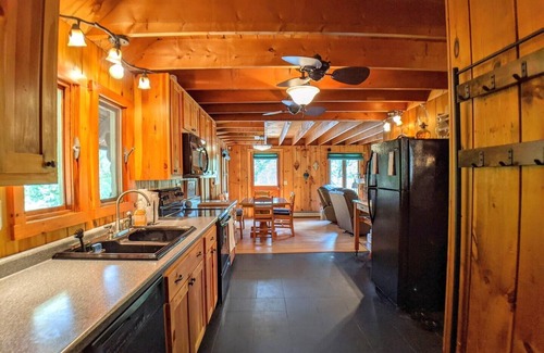 Meredith House | Lakes End Log Cabin on Lake Wicwas!