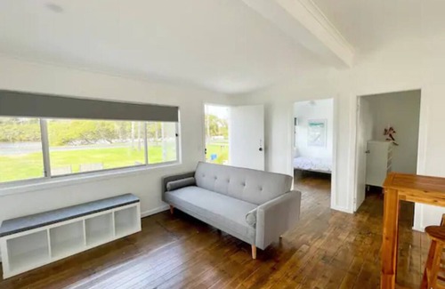 Wallis Lake House | Lakeside House Tuncurry with deck overlooking the lake