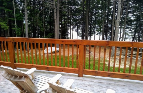 Ellsworth House | Lakeside Log Home near Acadia NP - peak foliage is here. BOOK NOW Oct. 4th - 8th