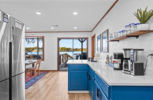 Mid America House | Lakeside Retreat w/Dock, Game Room, Spacious Deck