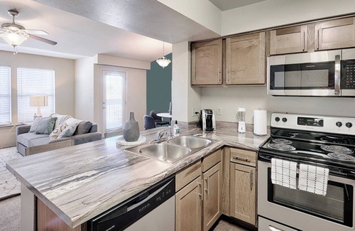 Jenks Apartment | Landing | Chic 1BD, Clubhouse, Courtyard