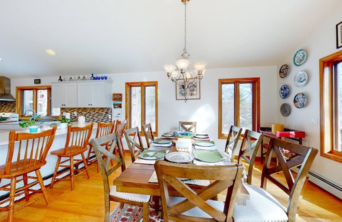 Stowe Area House | Large home surrounded by trees with wraparound deck & fireplace - near slopes