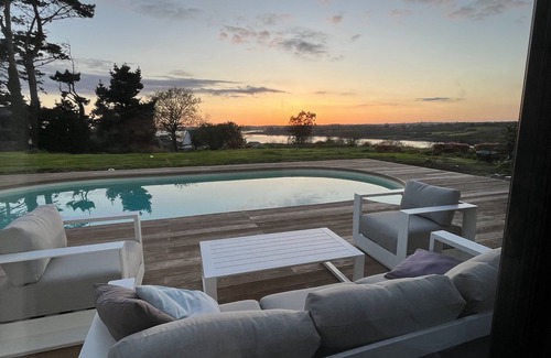 Logonna-Daoulas House | Large house 5 bed. 2bth., heated pool and seaview, ideal family with children