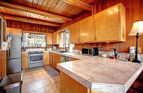 Camano Island House | Large Log Cabin w/Ocean Views, indoor/outdoor games, 5mins walk to beach