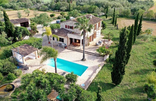 Sant Joan House | Large stone finca with a pool in the countryside, superb panoramic view