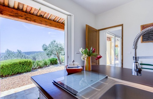 Callas House | Large Villa with heated pool and stunning views set among olive trees